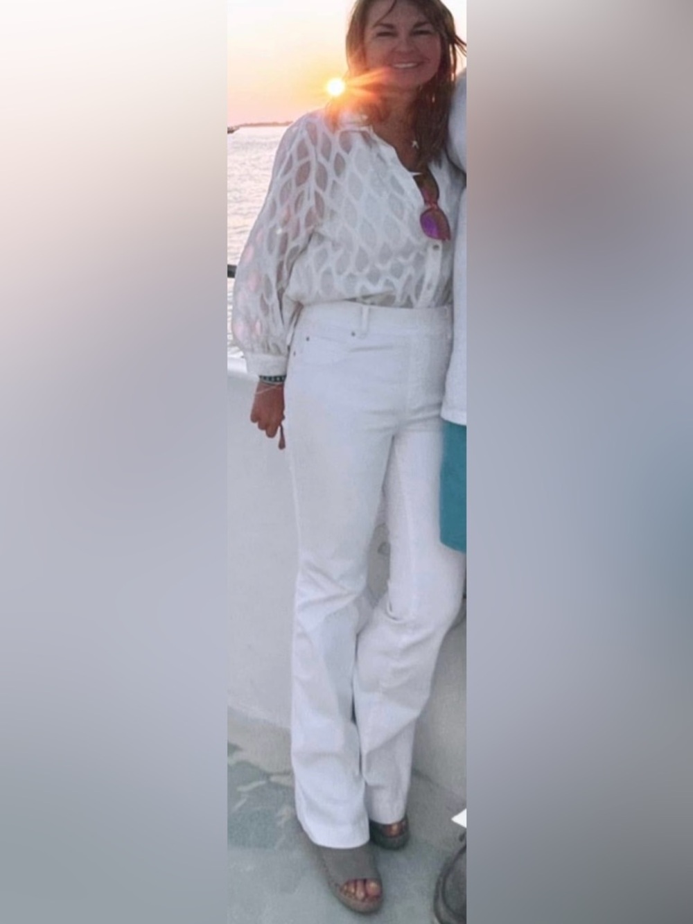 SPANX White Flare Jeans